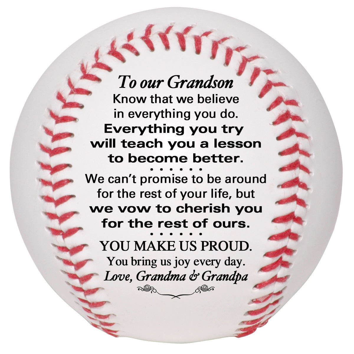 Personalized Grandson Baseball Keepsake - To Our Grandson - To My Grandson - To Our Son - To My Son