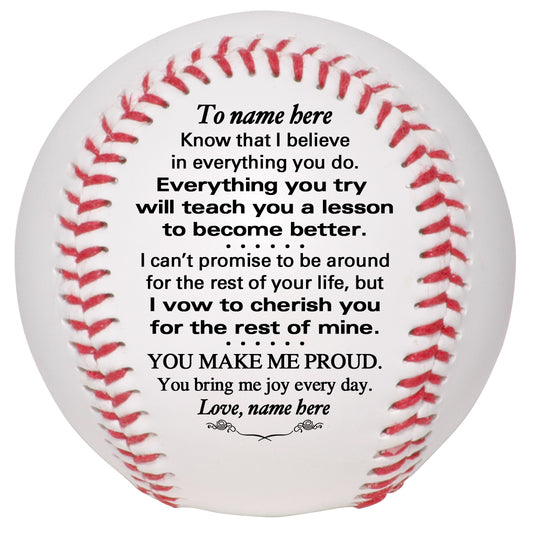 Personalized Grandson Baseball Keepsake - To Our Grandson - To My Grandson - To Our Son - To My Son