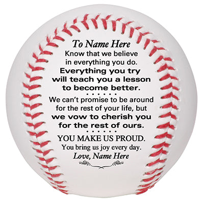 Personalized Grandson Baseball Keepsake - To Our Grandson - To My Grandson - To Our Son - To My Son