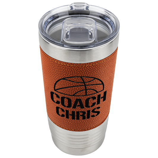 Personalized Basketball Coach 20 oz Engraved Stainless Steel Tumbler