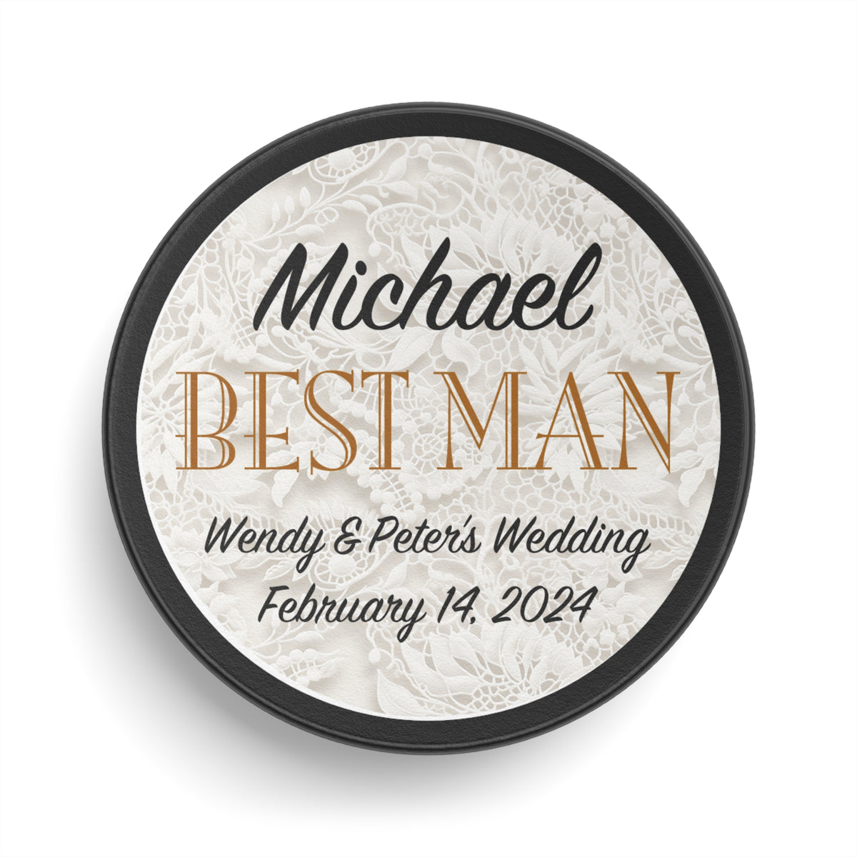 Personalized Wedding Hockey Puck Keepsake - Best Man - Ring Bearer - Groomsman Gifts