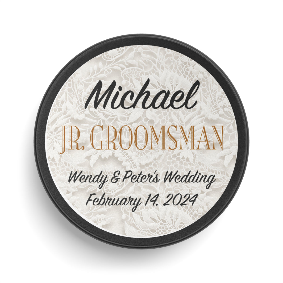 Personalized Wedding Hockey Puck Keepsake - Best Man - Ring Bearer - Groomsman Gifts