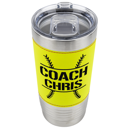 Personalized Softball Coach 20 oz Engraved Stainless Steel Tumbler