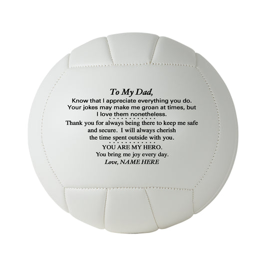 Father's Day Personalized Volleyball from son, daughter or kids.  Custom Volleyball for Dad