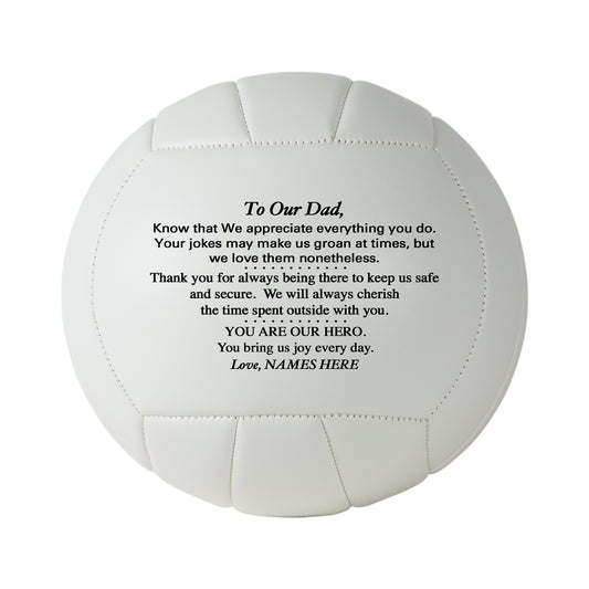 Father's Day Personalized Volleyball from son, daughter or kids.  Custom Volleyball for Dad