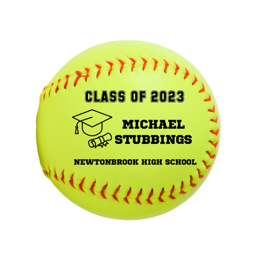 Class of 2024 Graduation Softball Keepsake Gift - Personalized Senior 2024 Softball