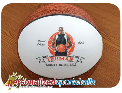 Personalized Photo Basketball - Mini Size - Gifts for coaches, parents, grandparents