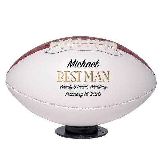 Personalized Wedding Football Keepsake - Best Man - Ring Bearer - Groomsman Gifts