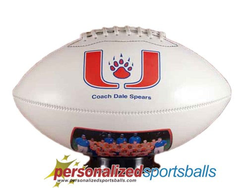 Personalized Football Photo Gift Idea- Mini, Mid or Full Size: for coach, player, grandparent or parent