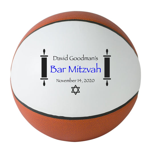 Bar Mitzvah and Bat Mitzvah Basketball Keepsake Gift