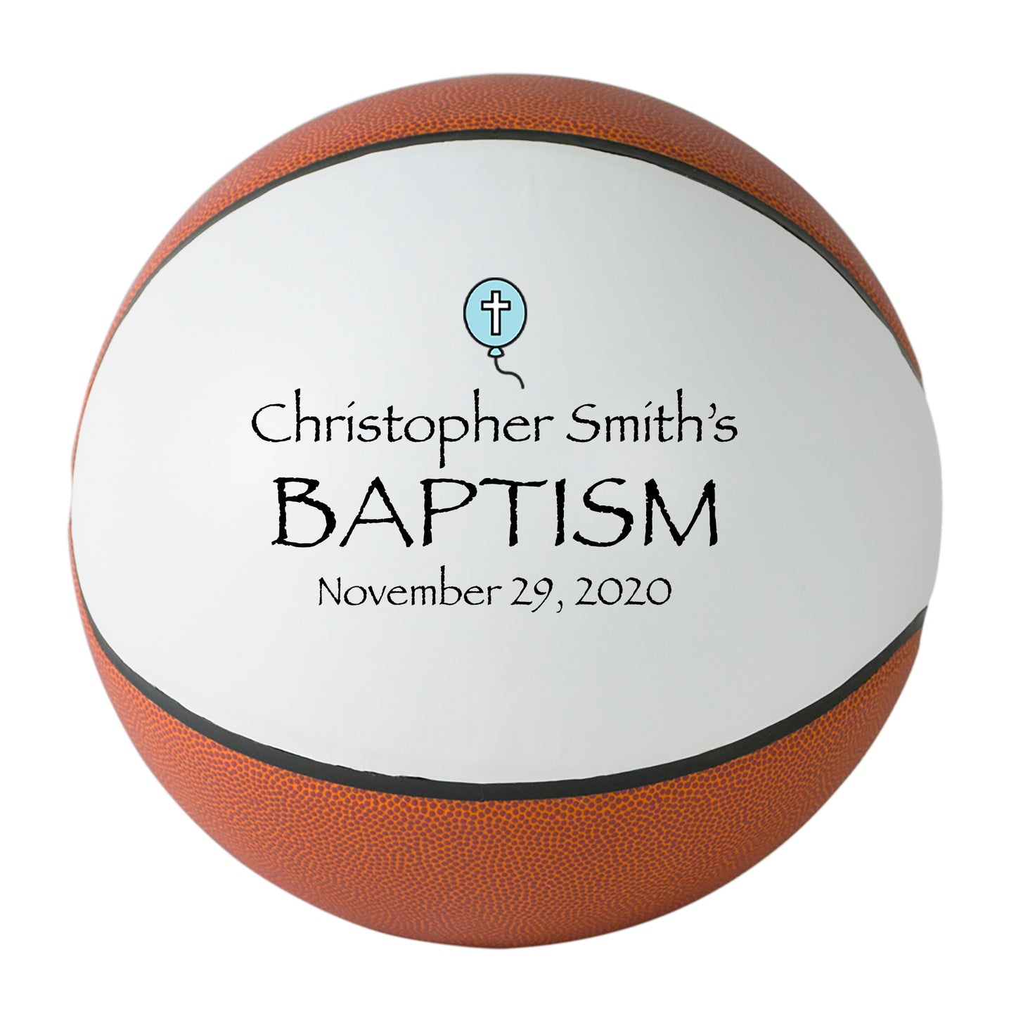Baptism Basketball Keepsake Gift For Boy or Girl - Godparent Gift - Godfather Gift - Godmother Gift - Nursery Basketball