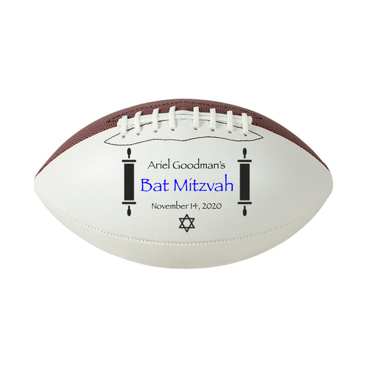 Bar Mitzvah and Bat Mitzvah Football Keepsake Gift