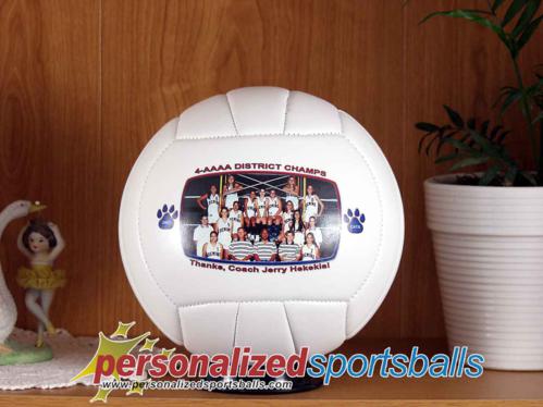 Personalized Photo Volleyball Gift - Full Size: for coach, player, parent or grandparent