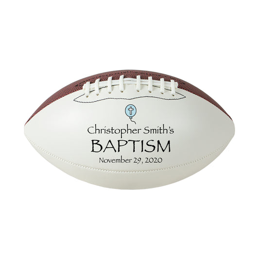 Baptism Football Keepsake Gift For Boy or Girl - Godparent Gift - Godfather Gift - Godmother Gift - Nursery Football