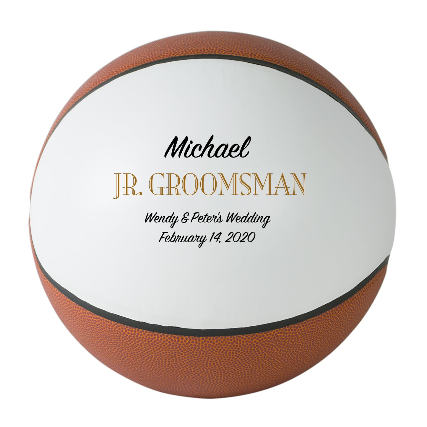Personalized Wedding Basketball Keepsake - Best Man - Ring Bearer - Groomsman Gifts