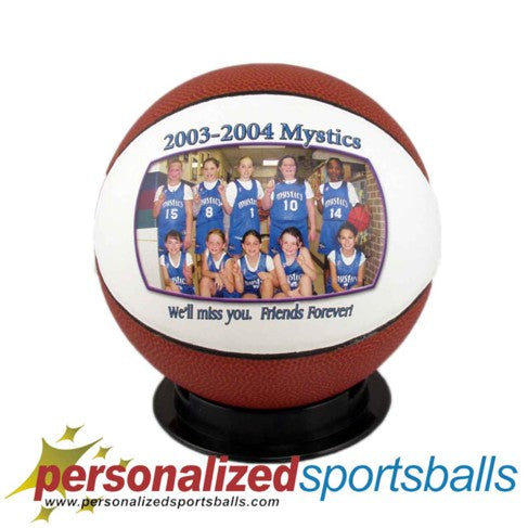 Personalized Photo Basketball - Mini Size - Gifts for coaches, parents, grandparents