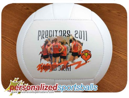 Personalized Photo Volleyball Gift - Full Size: for coach, player, parent or grandparent