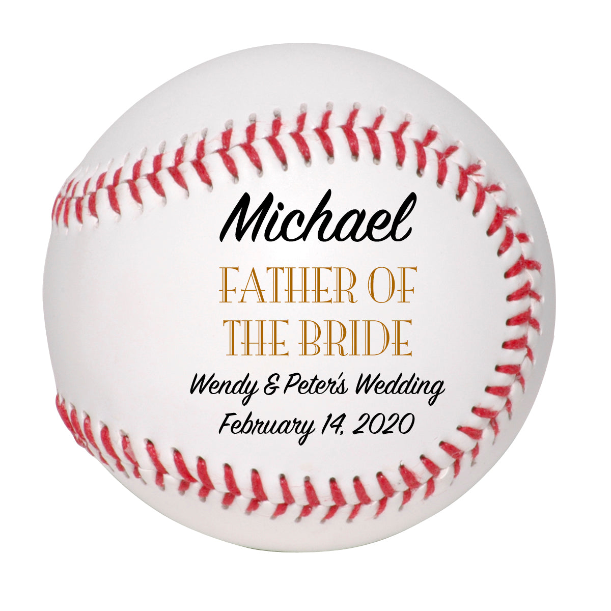 Personalized Wedding Baseball Keepsake - Best Man - Ring Bearer - Groomsman Gifts