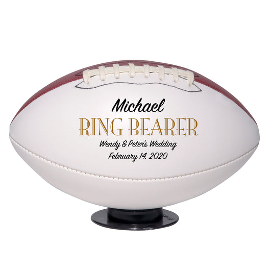 Personalized Wedding Football Keepsake - Best Man - Ring Bearer - Groomsman Gifts