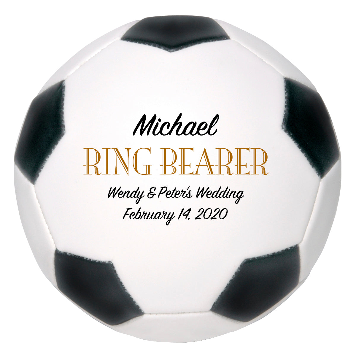 Personalized Wedding Soccer Ball Keepsake - Best Man - Ring Bearer - Groomsman Gifts
