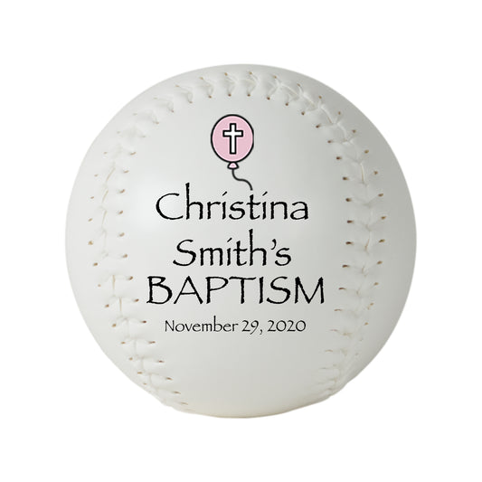 Baptism Softball Keepsake Gift For Boy or Girl - Godparent Gift - Godfather Gift - Godmother Gift - Nursery Softball