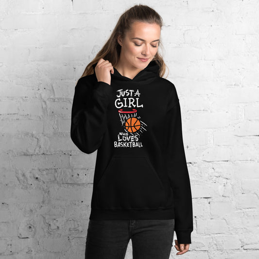 Just a Girl Who Love Basketball Unisex Adult Hoodie